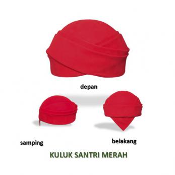 Peci Kuluk Santri Merah Polos. Songkok Sorban | Pusat Songkok Terbaik Dan Berkualitas