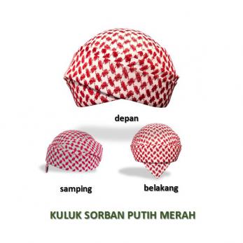 Peci Kuluk Santri Sorban Merah Putih. Songkok Sorban | Pusat Songkok Terbaik Dan Berkualitas